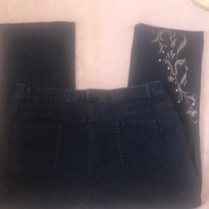 DV Jeans Embroidered Straight Leg sz 18